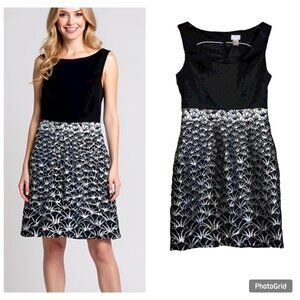 H&M Stunning Sophisticated Cocktail Bodycon Art Deco Party Dress - Sz 8